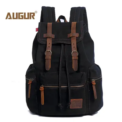 Amazon Best-Selling Vintage Double Shoulder Backpack Men's Laptop Travel Bag Trendy Fashion Unisex Backpack In Stock - 11