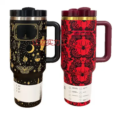 40 oz paslanmaz çelik buz bardağı, saplı, 304, pipetli