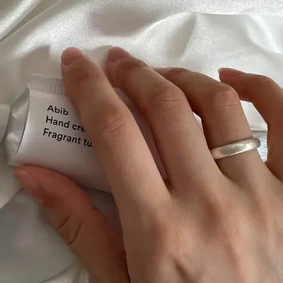 925 silver matte ring women, simple and versatile