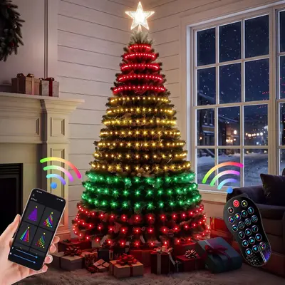 Smart LED Christmas Tree Lights, Remote Control, Programmable, for Garden