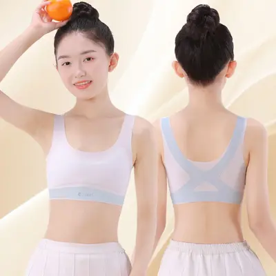 Girls' Sports Bra for Developing Age, Seamless, Ages 11 and Up - 9