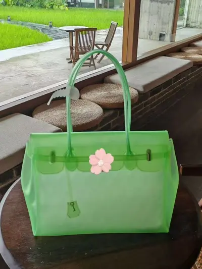 Transparent Silicone Jelly Tote Bag, Large Capacity for Women