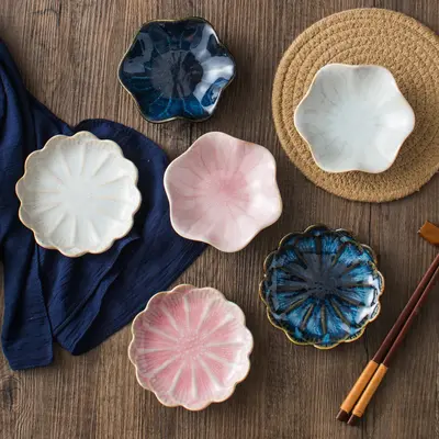 Japanese-Style Glazed Ceramic Dipping Dish