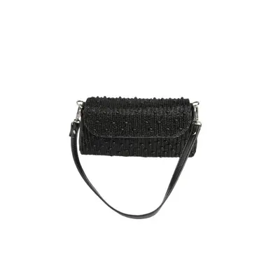 Damen-Abendtasche mit Perlen und Strass, Umhängetasche - 6