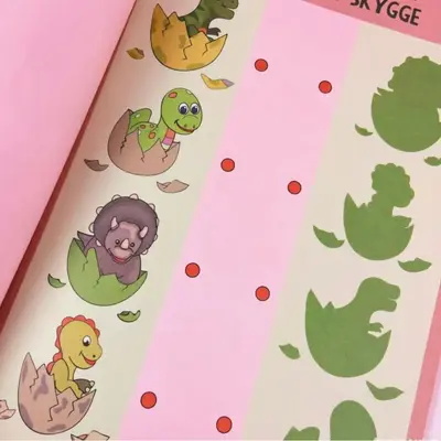 Çocuk boyama kitabı, DIY çıkartmalar, kalın