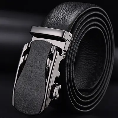 Herrengürtel aus echtem Leder mit edlem Design, Business-Stil, Vollnarbenleder und Legierungsschnalle, Dropshipping