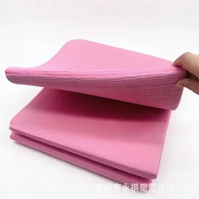 EVA yoga mat, foldable, double-color, portable