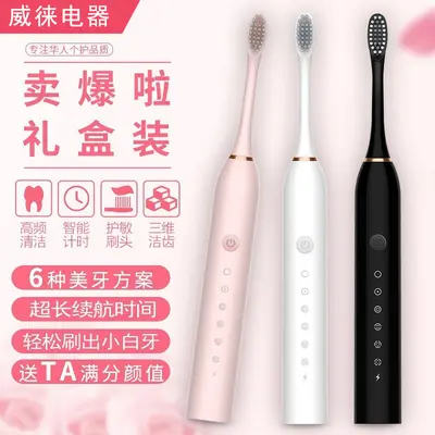 6-Speed Sonic Electric Toothbrush X3, USB Rechargeable