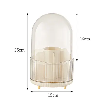 Cosmetic storage box with rotating compartments, dustproof, large capacity - 7
