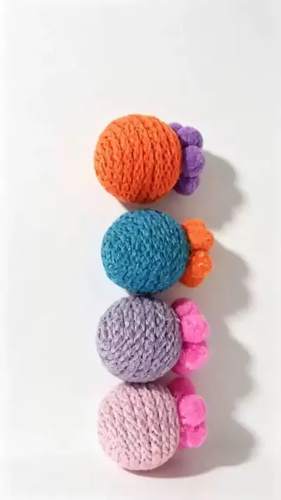 Cat Toy Set with Fabric Fish Teaser, Cotton Rope Ball and Plush Caterpillar - 11