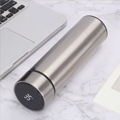 Smart Temperature Display 304 Stainless Steel Thermos Cup, Double-Wall - 12