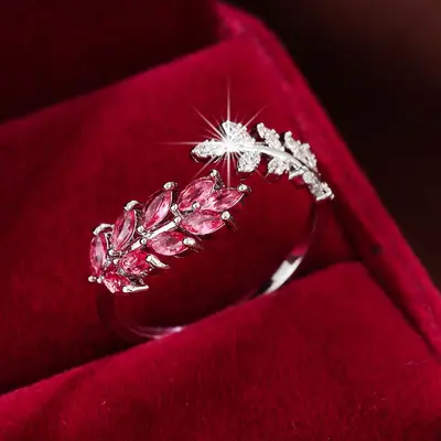 Beliebte, meistverkaufte, schlichte, modische und kreative Blatt- und Weizenähren-Design, elegant, leicht und luxuriös, vielseitiger offener Ring für den täglichen Gebrauch - 11