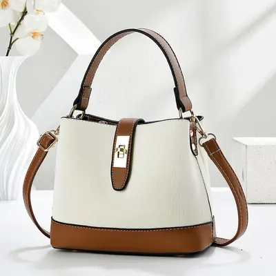 Women's Bucket Bag, Large Capacity, Retro Shoulder and Crossbody - 7