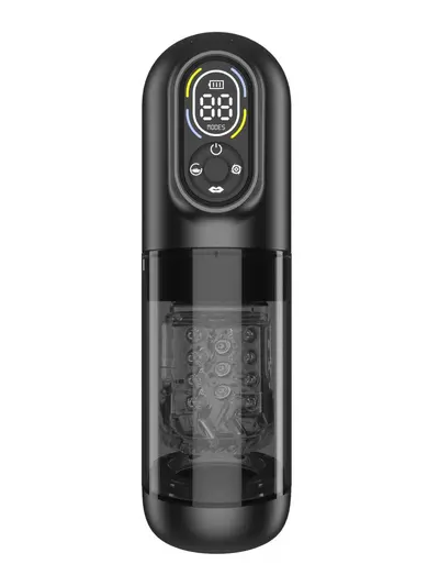 Telescopic Vibrating Suction Male Masturbator Cup - 8