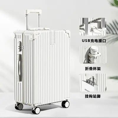 Student Suitcase with Combination Lock, Large Capacity, Universal Wheels - 8