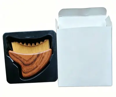 Lymphdrainage-Gesichtskonturbürste im Holzoptik, Gua-Sha-Schabebürste - 8