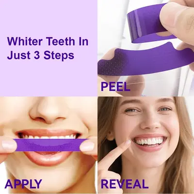 Brightening Teeth Whitening Strips, Gentle Formula, 7 Pairs - 3