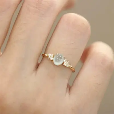 S925-Silber-Zirkon-Ring, japanischer Stil, offener Ring - 8