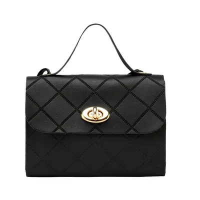 Diamond Pattern Striped Small Women's Handbag, Korean Style - 5