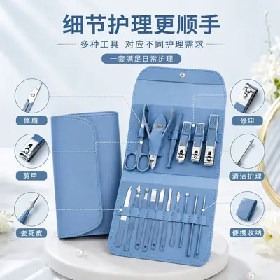 Nail care set, 16-piece, matcha green - 9