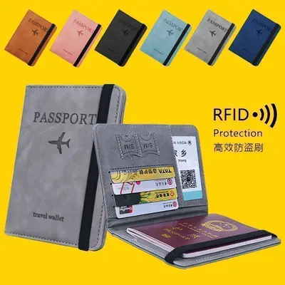 Pasaport cüzdanı, PU deri, 2-in-1, RFID korumalı