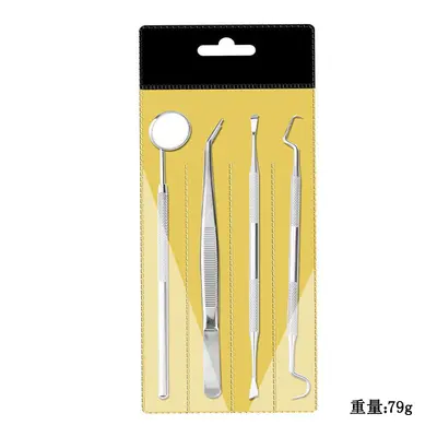 Zahnreinigungswerkzeug-Set aus Edelstahl, 6-teilig - 9