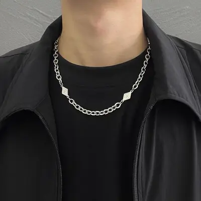 Herren-Halskette exklusives Design Schlüsselbeinkette - 9