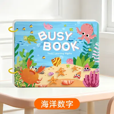 Quiet book with DIY stickers for early learning and logic development - 7