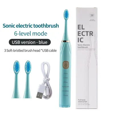 Household Handheld Soft-Bristle Automatic Battery Electric Toothbrush - 12