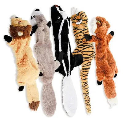 Pet Leather Shell Plush Dog Toy Set, Chew-Resistant, Squeaky