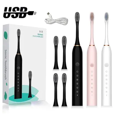 Rechargeable Soft Bristle Electric Toothbrush for Children and Adults, Portable - 5
