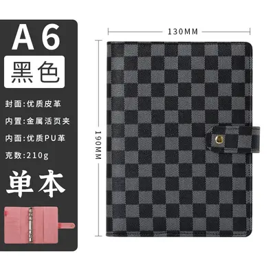 A5 A6 Deri Kapaklı Kareli Yaprak Kağıtlı Defter, Çok Fonksiyonlu - 7