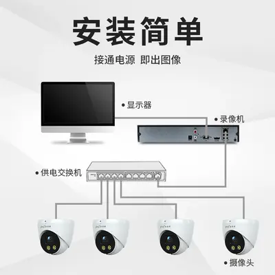 8MP POE dome surveillance camera set waterproof