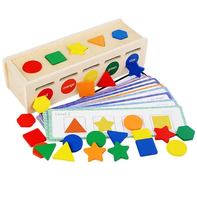 Montessori-Lernbox mit geometrischen Formen und Farben - 8