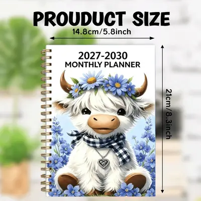 A5 spiralli 2027 dört yıllık planlama defteri, haftalık program