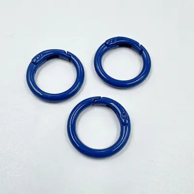 Colorful Alloy Spring Ring Clasp, DIY Jewelry Accessory - 12