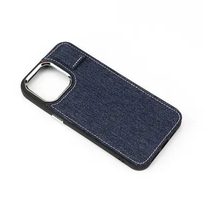 Denim-Handyhülle für iPhone 16 Pro Max, 15, 14 Pro, blankes DIY-Design - 12