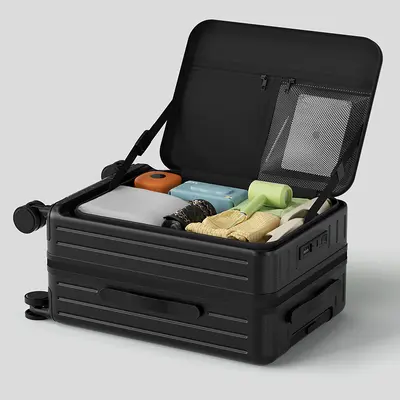 Seitlich öffnender erweiterbarer Koffer für Damen, Reisekoffertruhe mit Zahlenschloss, 20 Zoll, gefüttert, verdickt, große Kapazität, hochwertiger Trolley-Koffer - 8