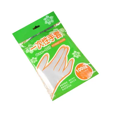 Disposable Transparent Plastic Gloves, Food-Grade, Thickened