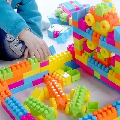 Çocuklar için DIY büyük taneli plastik yapı blokları - 4
