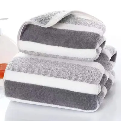 Manufacturer wholesale coral velvet wide-bordered large towel bathroom towel set soft and gentle bathroom care home towel - 8
