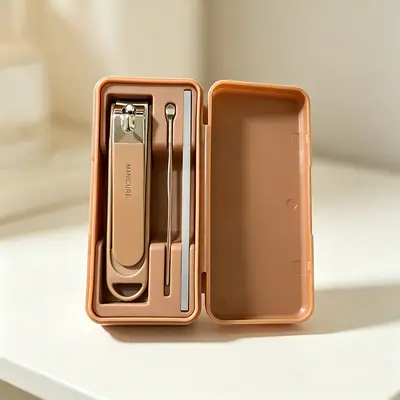 8-piece nail care and pedicure tool set with case