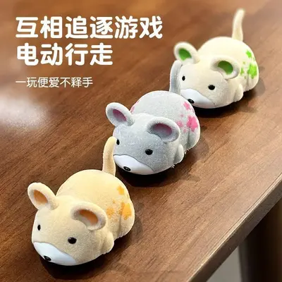 Elektrikli peluş simülasyon hamster kedi oyuncağı - 10