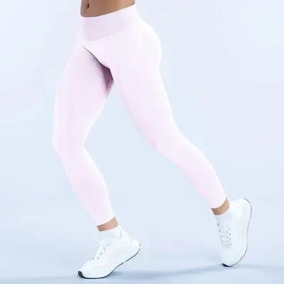 Üç bölmeli bel, büzgülü kalça kaldırıcı fitness pantolonu, dış giyim için dar kesim yüksek belli yoga taytı olan sınır ötesi Amazon dikişsiz yoga pantolonu - 9