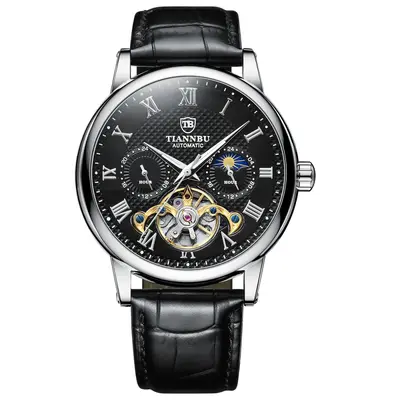 Men's Tourbillon Mechanical Watch, Fully Automatic, Waterproof, Luminous - 7