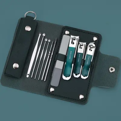 Alman tırnak makası seti tam set tek tırnak makası anti-sıçrama tırnak makası pedikür artefakt eğik tırnak makası - 12
