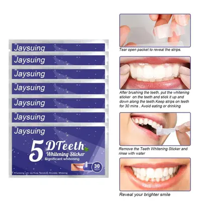 Jaysuing 5D炫白牙贴亮白牙贴锁白牙贴去牙渍美牙贴凝胶净白牙贴