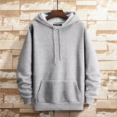 Retro Street Pure Color Hoodie Sweatshirt for Men and Women Winter Fleece Lined Thickened Loose Couple's Outfit Jacket Advertising Shirt Clothing - 7
