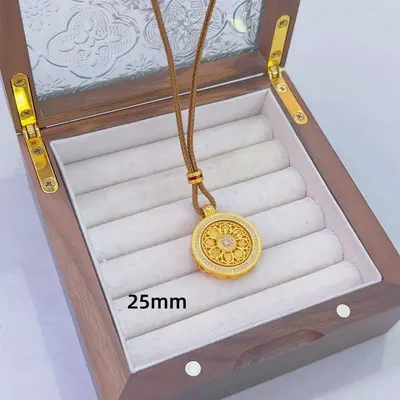 金店同款满钻八宝罗盘时来运转吊坠毛衣链转运珠仿金久不掉色 - 10