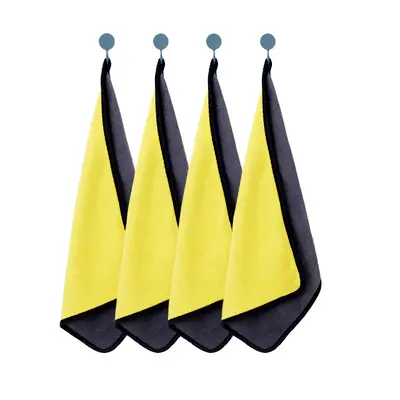 Double-Layer Thickened Coral Fleece Cleaning Cloth for Gas Stations, Car Washes and Household Cleaning, Lint-Free, Logo Printing Available, Cross-Border